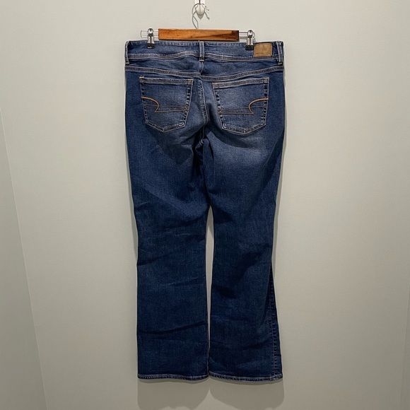 womens american eagle outfitters size 14 long kick boot super stretch jeans - Picture 6 of 11